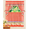 Cutr Cartoon Snowman Pattern Kitchen Curtain - 5 pcs