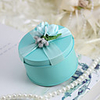 Cylinder Favor Tins With Flower-Set of 50