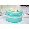 Cylinder Tinplate Favor Tins With Crystal Flower-Set of 6