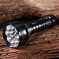 D12 Impact Resistant 5-Mode 12xCree XM-L T6 Rechargeable Lanterns Tent Lights(6x18650, 13000LM, Black)