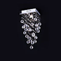 Dainty Stylish 1 Light Flush Mount In Crystal Decoration
