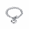 dec.bells jewellery link chain bracelet stainless steel heart pendant toggle bracelet for women girls birthday valentines jewelry gift Lightinthebox