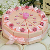 Delightfully Pink Cake Favor Box (Set of 10)