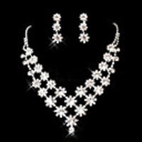 Double-Layer Alloy Wedding Jewelry Set
