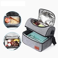 Double-layer Lunch Bag Thickened Aluminum Foil Insulation Bag Double-layer Lunch Bag With Rice Bag Breast Milk Fresh-keeping Ice Bag Lightinthebox