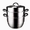 Double-Layer Steamer,  Stainless Steel,  W26cm x L26cm x H39cm