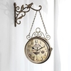 Double-Sided Square Wall Clock Minimalist Creative Corner Digital Hollow-Out Silent Wall Clock Simple Wall Decoration