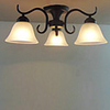 Down Lighting Pendant, 3 Light, Classic White Painting Glass