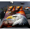 Eagle Print 3-Piece Duvet Cover Set Hotel Bedding Sets Comforter Cover with Soft Lightweight Microfiber,  Include 1 Duvet Cover,  2 Pillowcases for Double/Queen/King(1 Pillowcase for Twin/Single) Lightinthebox