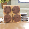 Eiffel TowerButterflyCrownFlower Wooden Stampers - Set of 4 Pieces