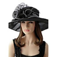 Elegant Black Organza Special Occasion Hats
