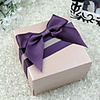 Elegant Cuboid Favor Box with Purple Ribbow Bowknot (Set of 30)
