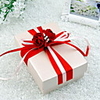 Elegant Cuboid Favor Box with Red Flowers (Set of 30)