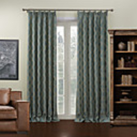 Elegant Diamond Check Lined Blackout Curtain Panel