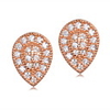 Elegant Drops Shaped Sterling Silver With Cubic Zirconia Women