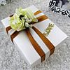 Elegant Embossed Favor Box with Ribbon Sash (Set of 30)