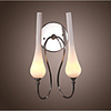 Elegant Modern Wall Lights with 2 Lights in Glass Shades