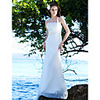 Elegant Sheath/Column One Shoulder Court Train Chiffon Wedding Dress
