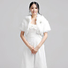 Elegant Short Sleeve Faux Fur Evening/Casual Wedding Wrap/Jacket
