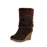 Elegant Suede Wedge Heel Wedges Booties/Ankle Boots Casual Shoes(More Colors)