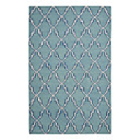 Elegant Wool Tufted Area Rug With Geometric Pattern 5