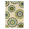 Elegant Wool Tufted Area Rug With Great Circle Flowers Pattern 5