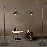 European Style Adjustable Iron Painting Floor Lamp