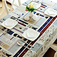 European Style Cartoon Linen Table Cloths