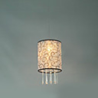 European-Style Characteristic 1 Light Pendant with Fabric Shade