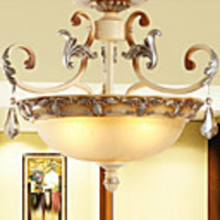 European-Style Classic 1 Light Chandelier With Crystal Decoration