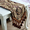 European Style Coffee Chenille Table Runner