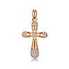 European Style Cross Shaped Pendant (925 Silver)