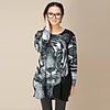 European Style Dress in Early Spring Tiger Printing Loose Big Yards Dress Skirt Backing
