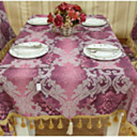 European Style Floral Purple Table Cloth