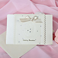 European Style Flower Wedding Invitation With Ribbon Bowknot- Set of 50