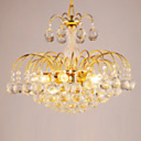 European-Style Luxury 3 Lights Chandelier With Crystal Balls