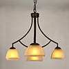 European Style Minimalist 4 Down Light Chandelier With Beige Shade