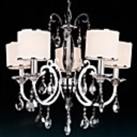 European Style Modern Minimalist 5 Light Chandelier With Crystal