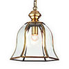 European-Style Retro 1 Light Pendant With Glass Shade