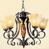 European Style Retro 5 Light With Horned Arm