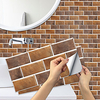 European-style Retro Chestnut Gamma Self-adhesive Tile Stickers Kitchen Stove Water And Oil Proof Stickers House DIY Renovation Wall Stickers Lightinthebox