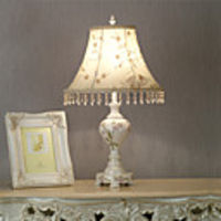 European-Style Table Lamp Garden Style Simple But Elegant Painted Resin Body