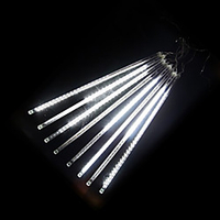 Falling Rain Lights Meteor Shower Lights Christmas Lights 30cm 8 Tube 144 LEDs Falling Rain Drop Icicle String Lights for Christmas Trees Halloween Decoration Holiday Wedding Lightinthebox