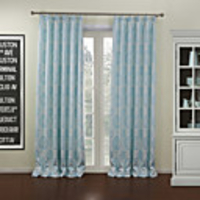 Fancy Bubble Jacquard Lined Blackout Curtain Panel