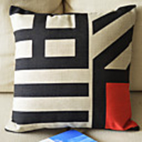 Fancy Muti-color Jointing Lump Decoration Pillow With Insert