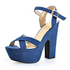 Fancy New PU Upper Peep Toe Chunky Heels Women Sandals