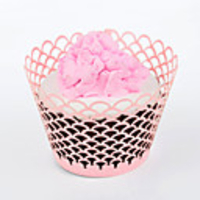Fish Scale Laser Cut Cupcake Wrappe - Set of 24 (More Colors)