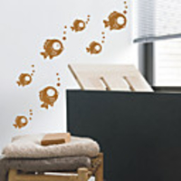 Fish Spit Bubbles Wall Stickers