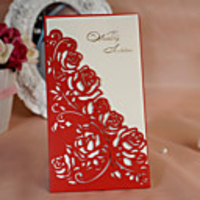 Floral Cut-out Wedding Invitation (Set of 50)