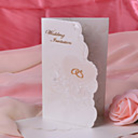 Flower Rings Design Wedding Invitation - Set of 50